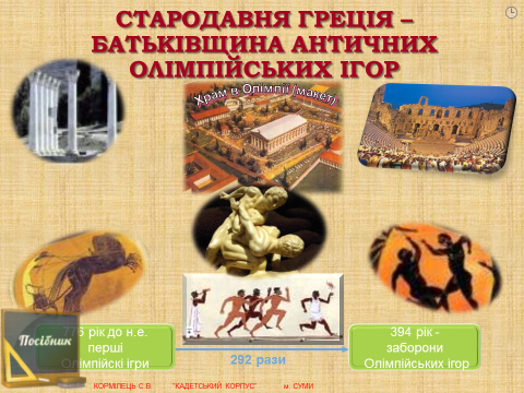 Стародавня греція – батьківщина античних олімпійських ігор